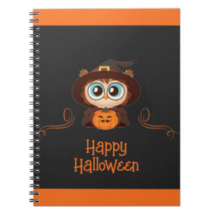 Uil/Herfst/Herfst/Halloween/pompoen Notitieboek