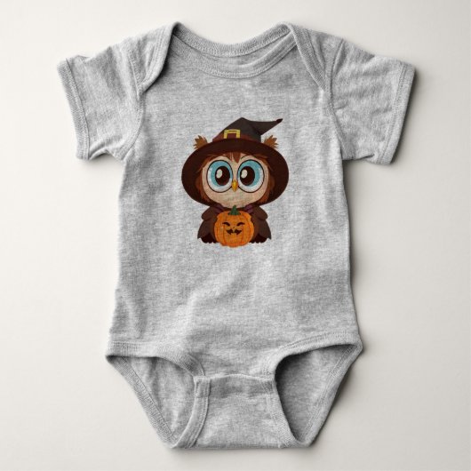 Uil/Herfst/Herfst/Halloween/pompoen Romper (Voorkant)