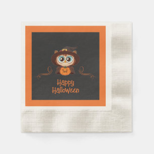 Uil/Herfst/Herfst/Halloween/pompoen Servet