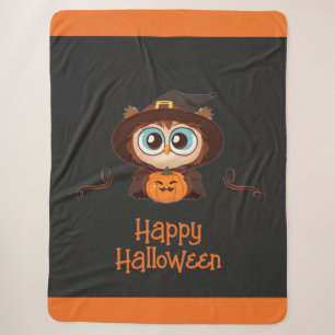 Uil/Herfst/Herfst/Halloween/pompoen Sherpa Deken