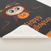 Uil/Herfst/Herfst/Halloween/pompoen Sherpa Deken (3/4)