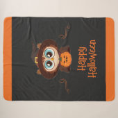 Uil/Herfst/Herfst/Halloween/pompoen Sherpa Deken (Voorkant (horizontaal))