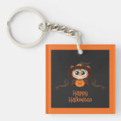 Uil/Herfst/Herfst/Halloween/pompoen Sleutelhanger (Voorkant)
