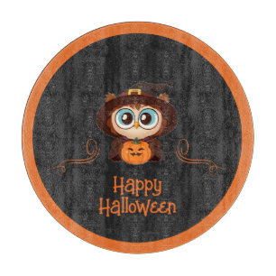 Uil/Herfst/Herfst/Halloween/pompoen Snijplank