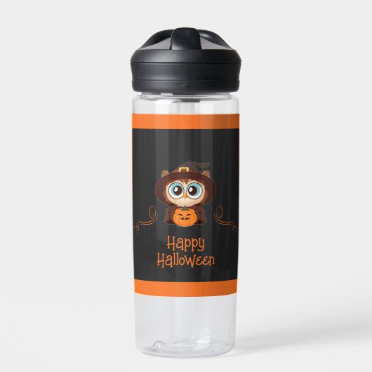 Uil/Herfst/Herfst/Halloween/pompoen Waterfles (Voorkant)