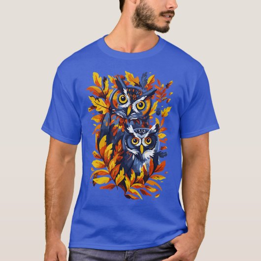 Uil Herfst seizoen T-shirt (Voorkant)