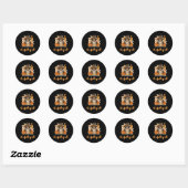 Uil Herfst Thanksgiving Het is Herfst Yáll Ronde Sticker (Vel)