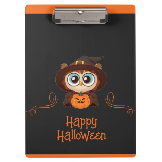 Uil/Herfst/Val/herfst/Halloween/pompoen Klembord (Voorkant)