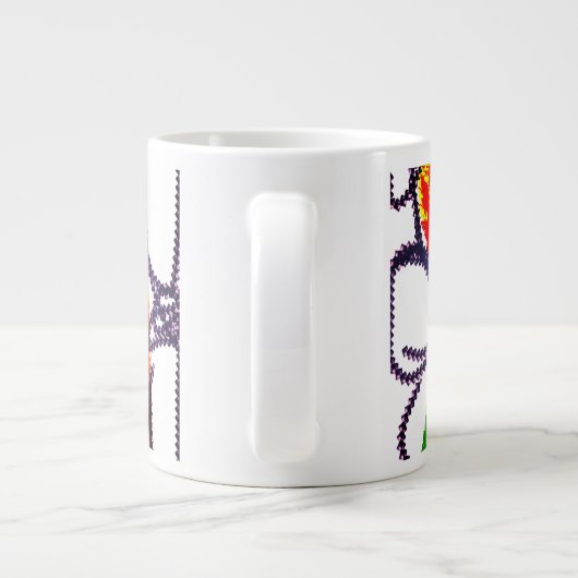 Uil herfstvreugde grote koffiekop (Achterkant)