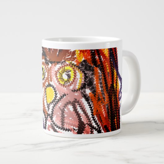 Uil herfstvreugde grote koffiekop (Voorkant rechts)