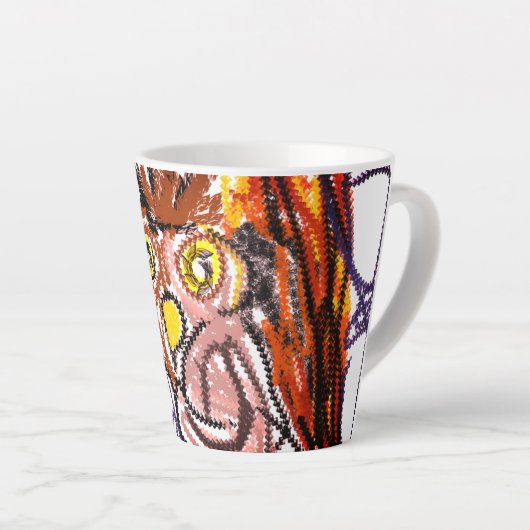 Uil herfstvreugde latte mok (Rechterhoek)