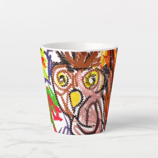 Uil herfstvreugde latte mok (Voorkant)