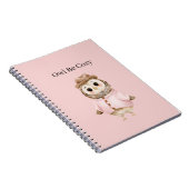 Uil Hoed Roze Trui Knus & Warm Notitieboek (Rechterzijde)