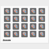 Uil hootie vierkante sticker (Vel)