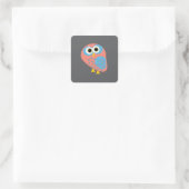 Uil hootie vierkante sticker (Tas)