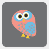 Uil hootie vierkante sticker (Voorkant)