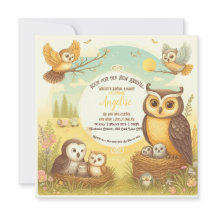 Uil Hoots Baby shower Invitation