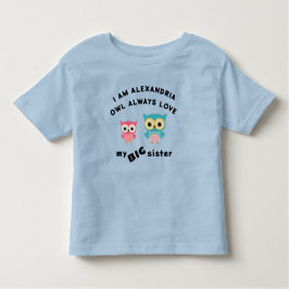 Uil hou altijd van mijn grote zus kinder shirts