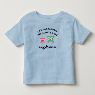 Uil hou altijd van mijn grote zus kinder shirts