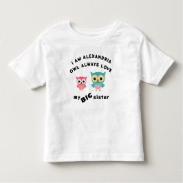 Uil hou altijd van mijn grote zus kinder shirts