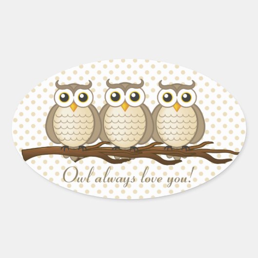 Uil houdt altijd van je | STICKER (Voorkant)
