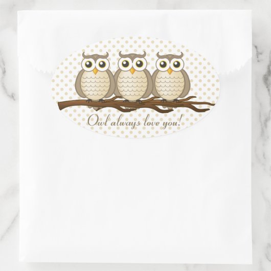 Uil houdt altijd van je | STICKER (Tas)