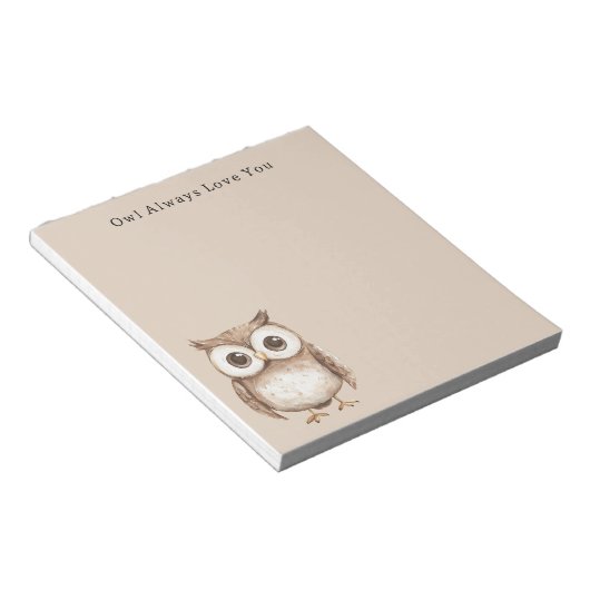 Uil houdt altijd van jou notitieblok (Schuin)