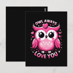 Uil houdt altijd van jou - Valentijnsdag Briefkaart