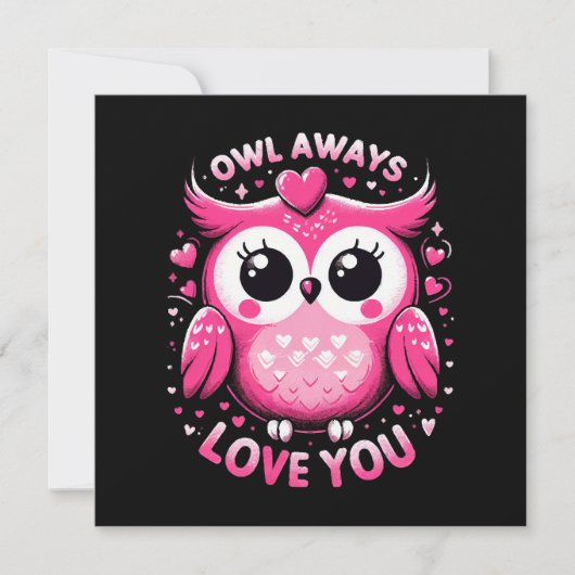 Uil houdt altijd van jou - Valentijnsdag Kaart (Voorkant)