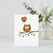 Uil houdt van je - Valentijnsdag cadeau Feestdagenkaart (Staand voorkant)