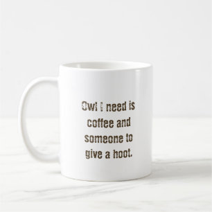 "Uil I need" koffie mok