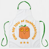 Uil Ik zie je bij de Thanksgiving Schort (Voorkant)