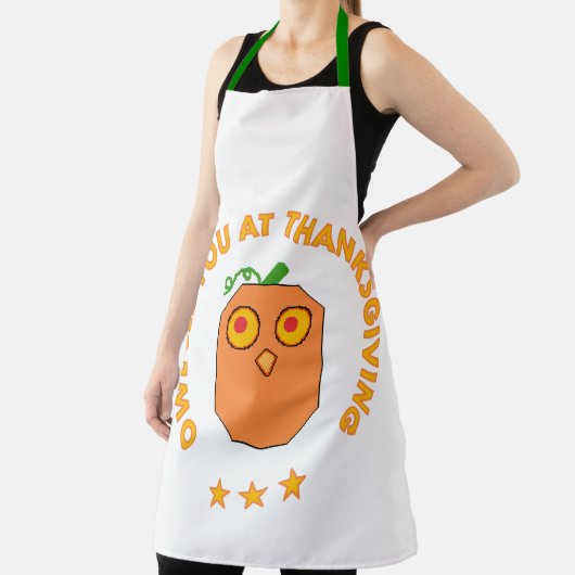 Uil Ik zie je bij de Thanksgiving Schort (Insitu)