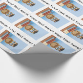 Uil illustratie cadeaupapier (Hoek)