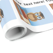 Uil illustratie cadeaupapier (Rol Hoek)