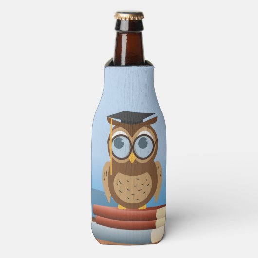 Uil illustratie flesjeskoeler (Fles Voorkant)