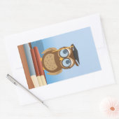 Uil illustratie rechthoekige sticker (Envelop)