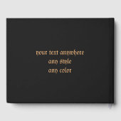 Uil in boomsilhouet met volle maan gastenboek (Achterkant)