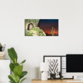 uil in cactus - Poster (Thuiskantoor)