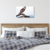Uil in canvas verpakt afdruk (Insitu (Slaapkamer))