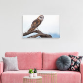 Uil in canvas verpakt afdruk (Insitu (Woonkamer))
