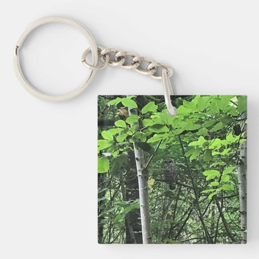 Uil in de bomen, Oregon Sleutelhanger (voorkant)