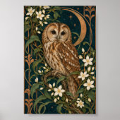 Uil in de Jasmin Kunstprint Poster (Voorkant)