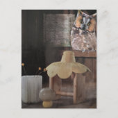 Uil in de kamer een surreële collage briefkaart (Voorkant)