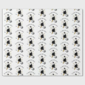 Uil in de kleuterschool / kleuterschool Afstuderen Cadeaupapier (Vlak)