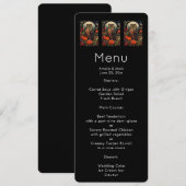 Uil in de nacht met een Volle Maan Menu Kaart (Voorkant / Achterkant)