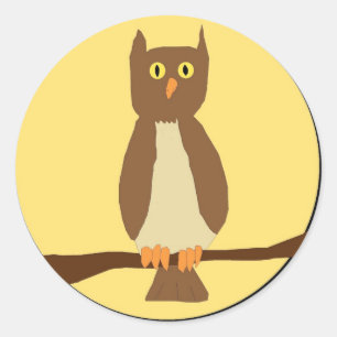 Uil in de stickers van de Maan