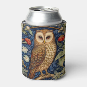 Uil in de tuin William Morris stijl Blikjeskoeler