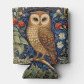 Uil in de tuin William Morris stijl Blikjeskoeler (Achterkant)