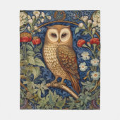 Uil in de tuin William Morris stijl Fleece Deken (Voorkant)
